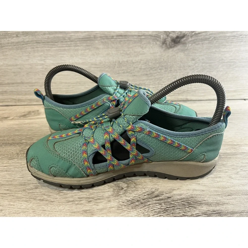 Chaco Outcross‎ Sneakers Kids 4 Green Mesh Lace Up Low Top Water Shoes J180198